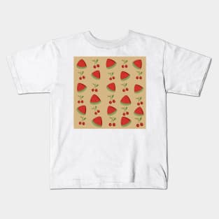 Watermelon and cherry patten Kids T-Shirt